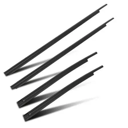Photo 1 of NFTIGB 4Pcs Door Window Belt Molding Weatherstrip Sealing Trim Replacement 68160-0C020 68163-0C010 for Toyota Tundra Double Cab 2007-2020 Automotive Exterior Accessory (40.15 inches / 102 cm)