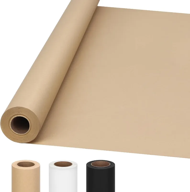 Photo 1 of 36" x 100' Brown Kraft Paper Roll Bulletin Board Wrapping Craft Paper Roll