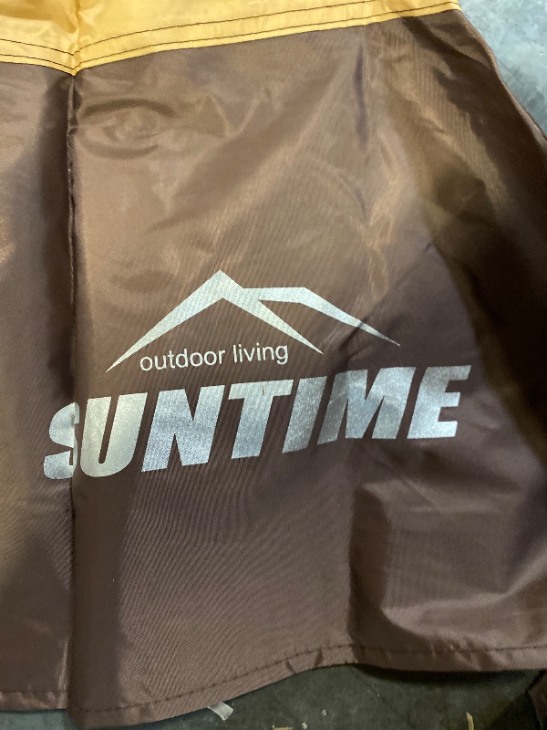 Photo 1 of (Canopy ONLY) Suntime 12 x 12 Instant Pop Up Solar Light Screen Canopy Tent Cover, Brown