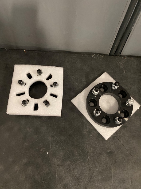 Photo 1 of 1.25 Inch Hub Centric Wheel Spacer Compatible with Jeep Wrangler, Cherokee & Liberty - 5x4.5 (5x114.3) Bolt Pattern, 71.5mm Hub Bore, 1/2x20 Studs, 32mm, 6061-T6 Aluminum, Black - Set of 4