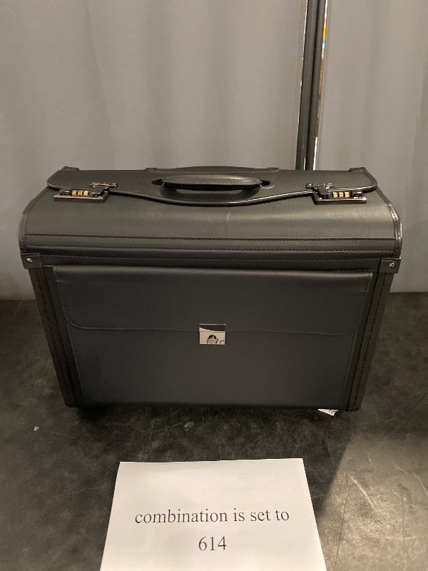 Photo 1 of Alpine Swiss Laptop Rolling Briefcase 4 Wheels Pilot Lawyer Attache Travel Case