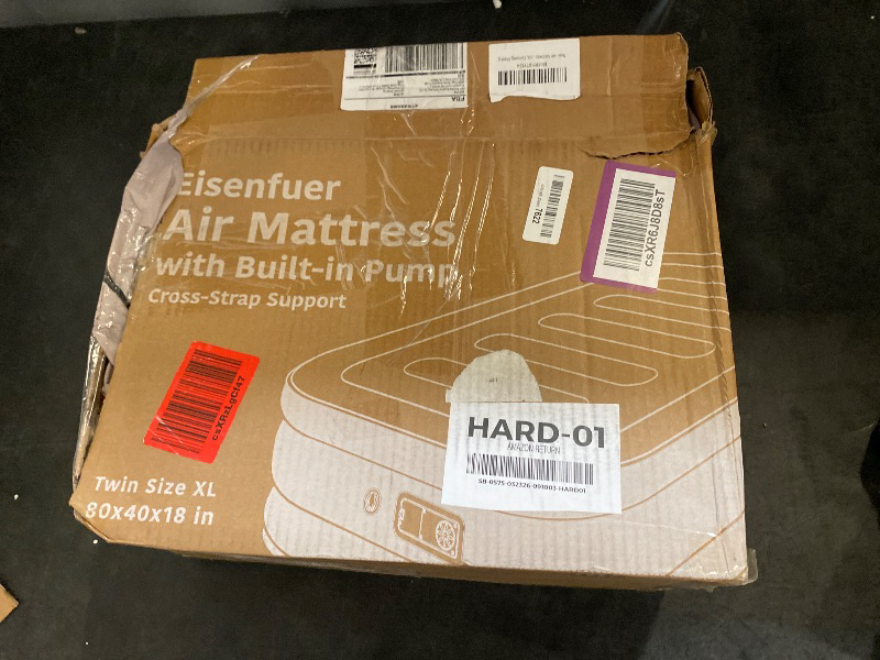 Photo 1 of Air Mattress Full with Built-in Pump – 18" Inflatable Bed with High-Speed Pump, Comfy & Durable Blow Up Mattress, Coil-Beam Support, Carry Bag, Perfect for Guests, Moving, Light Brown