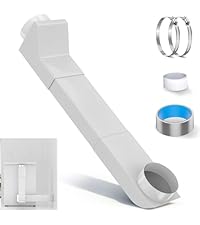Photo 1 of 21" Periscope Dryer Vent Connector Kit, Upgraded 304 Stainless Steel Adjustable Telescoping Dryer Vent Duct Fit all 4 in Outlet Tight Space Slim Flat Exhaust Duct Pipe Hose Replacement Vents