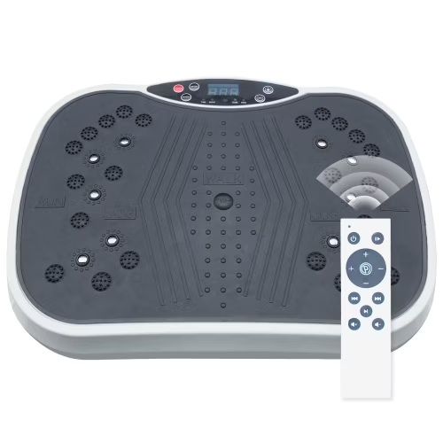 Photo 1 of Laxodor Vibration Plate Exercise Machine with Adjustable Speed, Portable Exercise Platform for Circulation and Muscle Toning, Gray with (Black Remote)