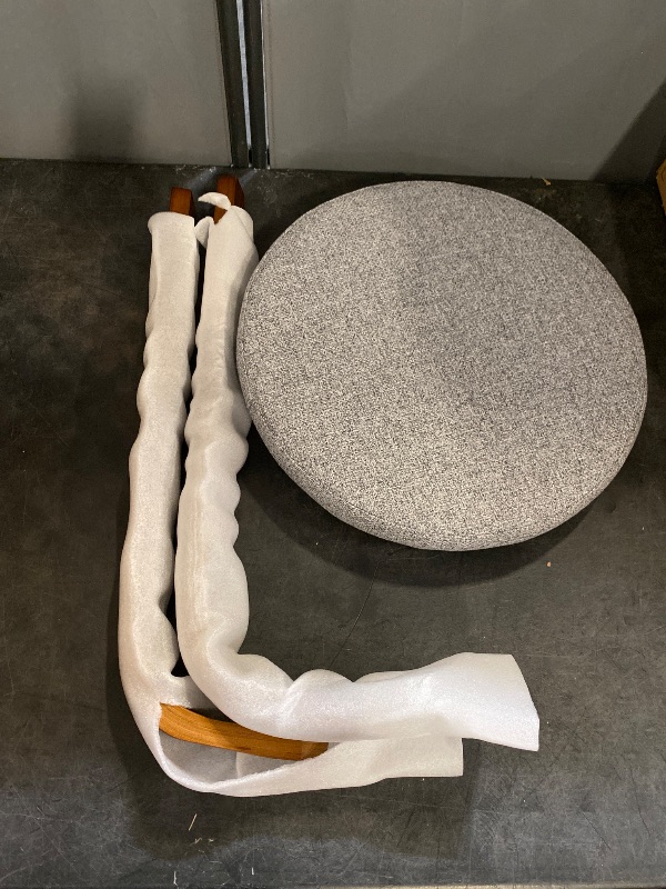 Photo 1 of Bar Stools Set of 2, Counter Height Backless Bar Stools, 30" Swivel Barstools Kitchen Chair with Upholstered Fabric Seat, Gray
