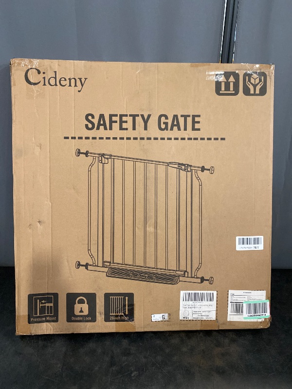 View 3 of Baby Gate No Drilling, 29"-45" Auto Close Dog Gate Indoor for Doorways & Stairs, Pressure Mounted Adjustable Pet Gate, Easy Walk Through Child Gate for Children & Pets Stroller Friendly, White
