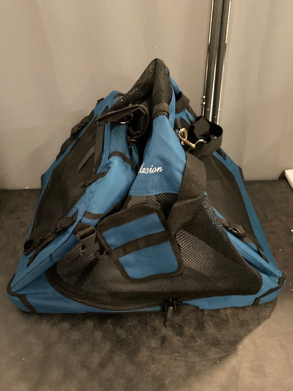 Photo 1 of Extra Large Cat Carrier for 2 Cats, Collapsible Soft Sided Pet XL Crate for Large Mudium Big Cat 20lbs+, Car Travel Portable Bag for Long Trips Ride 24"x16.5"x16.5"