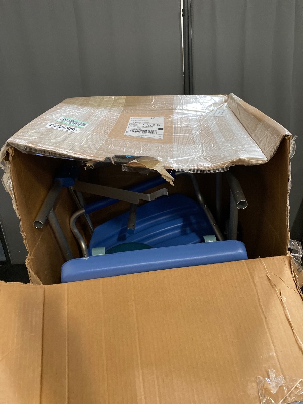 Photo 1 of Commode Chair for Toilet with Arms and Wheels, Mobile Shower Chair, Toilet Commode Wheelchair with Brakes and Detachable Bucket, for Handicap, Elderly, Injured or Disabled, 330lbs Weight Capacity