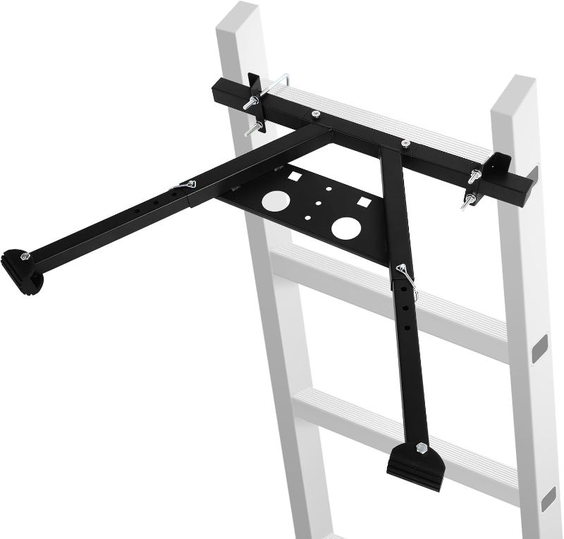Photo 1 of Ladder Stabilizer, Adjustable Legs Extension Ladder Stabilizer, Anti-Slip Ladder Standoff withstands 440 LBS Weight Rating, Built-in Tool Tray Ladder Accessories for Roofing and Gutter Work