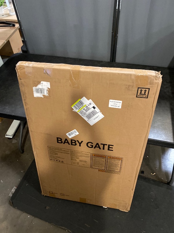 Photo 1 of 43 inch Tall Safety Dog Gate Adjustable 29.7-45.2 inch Extra-Wide Metal Pet Gate Drill-Free Pressure-Mount Installation kit Self-Closing Cat Gate for Stairwells?Doorways?White?