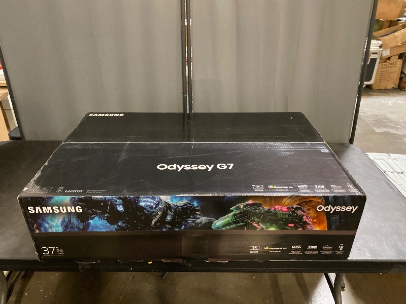 Photo 1 of Samsung 37” Odyssey G7 (G75F) 4K UHD Resolution, 165Hz, Curved Gaming Monitor, 1ms Response Time (GtG), VESA DisplayHDR™ 600, AMD FreeSync™ Premium Pro, LS37FG75DENXZA, 2025