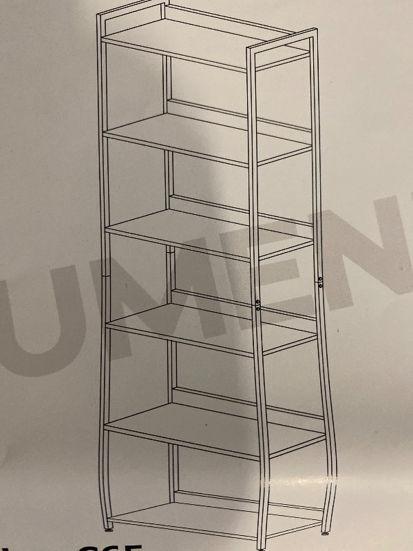 Photo 1 of 24 x 12 x 67" 6-Tier Bookshelf, Bookcase with Steel Frame, Book Shelf for Living Room
