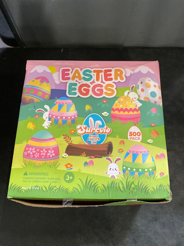 Photo 1 of 2.3" 500PCS Colorful with Golden Eggs Bulk Fillable for Easter Hunt Party Favor Basket Stuffers Filler Classroom Prize Supplies Decor