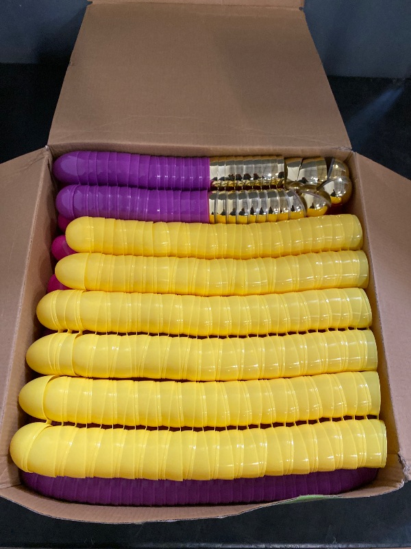 Photo 1 of 2.3" 500PCS Colorful with Golden Eggs Bulk Fillable for Easter Hunt Party Favor Basket Stuffers Filler Classroom Prize Supplies Decor