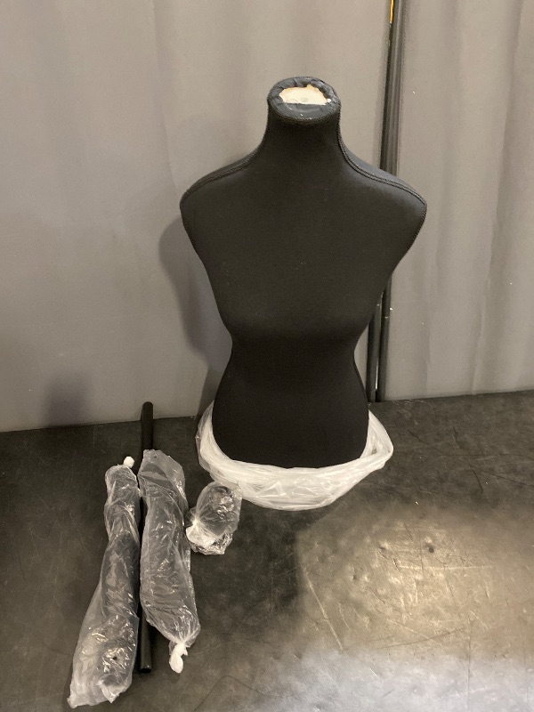 Photo 1 of Female Mannequin Torso Dress Form Manikin Body Dress Model with Tripod Stand, 60-67 Inch Height Adjustable Woman Body Torso Clothing Display Mannequin for Sewing Dress Jewelry Display, Black