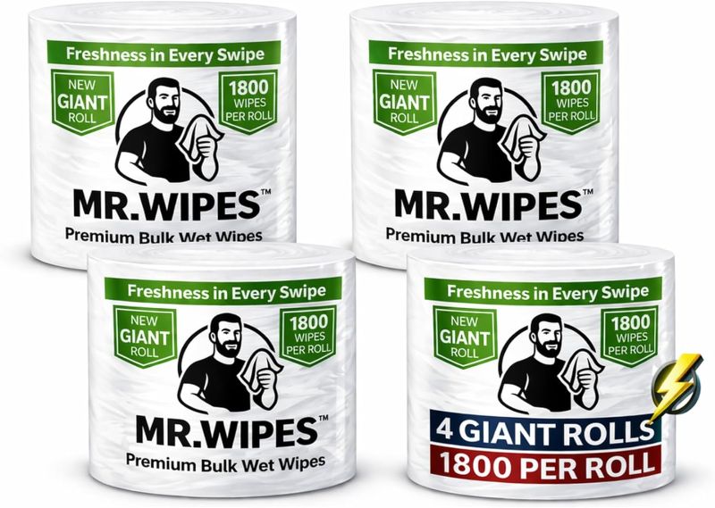 Photo 1 of NOVA 360+ Bulk Wet Wipes – 7200 Wipes (8'' x 6''), Alcohol-Free, Recyclable, Safe for All Surfaces, Gentle on Skin, Ideal for Gyms, Offices & Commercial Use (Aloe Vera Scent)