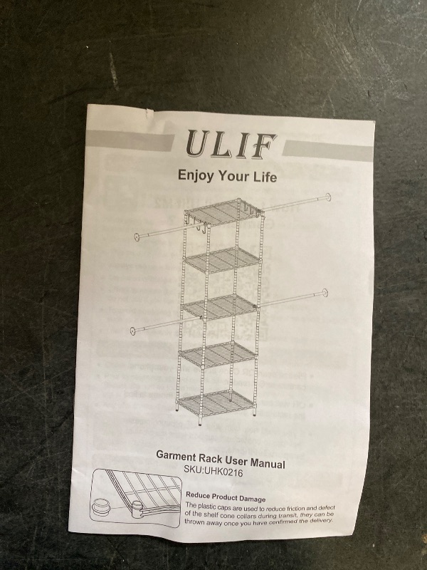 Photo 1 of M2 Wall Mounted Closet System, Clothes Rack Mounted onto the Wall with 4 Expandable Hanger Rods and 5 Metal Shelves, Clothing Organizer Storage in (70.8-102.3)" L x 14.5" D x 71.2" H, White