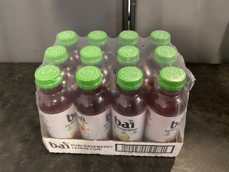 Photo 1 of Bai Antioxidant Infused Water Beverage, Raspberry Lemon Lime, with Vitamin C and No Artificial Sweeteners, 18 Fluid Ounce Bottle, 12 Pack