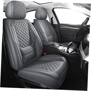 Photo 1 of Chezope Automotive Car Seat Covers Full Set Universal Fit Front Pair Gray Grey