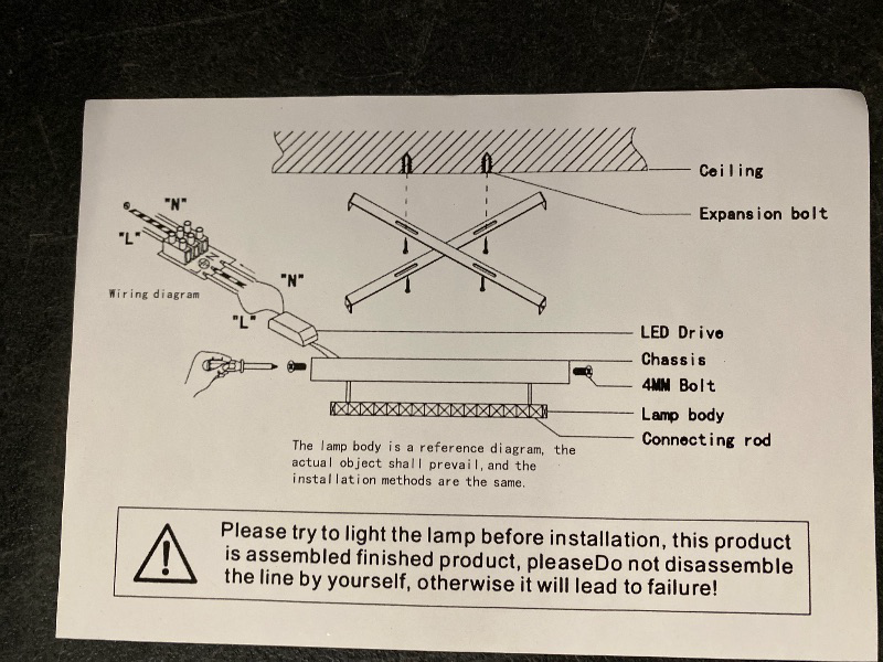 Photo 1 of 20" Modern Ceiling Light Fixture 3000k Led Flush Mount Ceiling Light Square Crystal Chandelier for Dining Room Living Room Bedroom Hallway