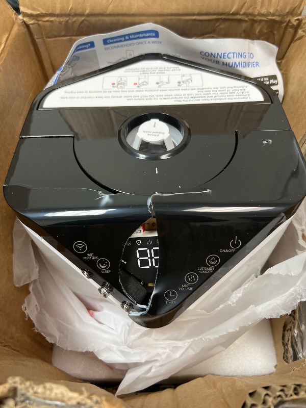 Photo 1 of 19L Smart Humidifiers for Bedroom, Humidifiers for Large room with Auto 180°Mist Tube and Wheels, 3 Speed Humidifiers for Home Office Plants