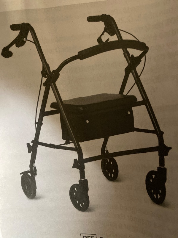 Photo 1 of Drive Medical Aluminum Rollator Walker - Fold Up - Padded Seat - 6 Inch Wheels - Lightweight Portable Design - Indoor Outdoor Mobility Aid - Blue