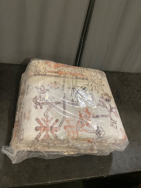 Photo 1 of Area Rugs 9x12 Living Room Rug: Washable Rug Soft Vintage Boho Carpet Indoor Floor Non-Slip Stain Resistant Large Carpets for Bedroom Dining Room Farmhouse Nursery Home Office Beige