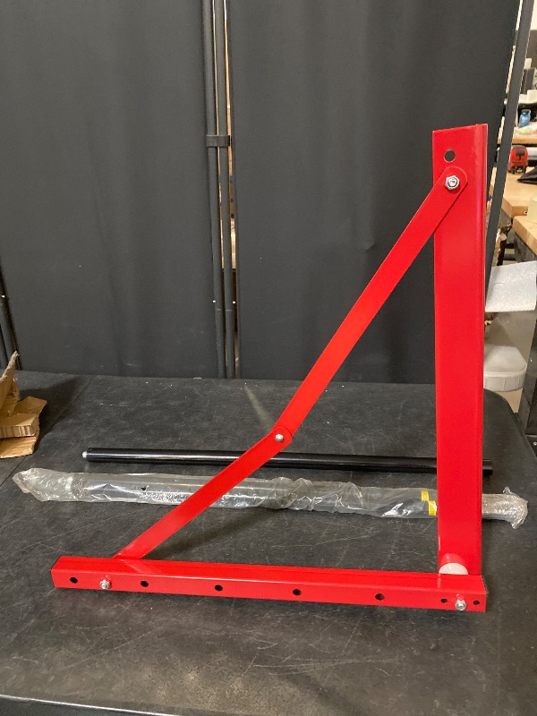 Photo 1 of Folding Tire Wheel Rack Wall Mount Multi-Tire Spare Carriers Garage (32"-48") x 22" x 22", Red