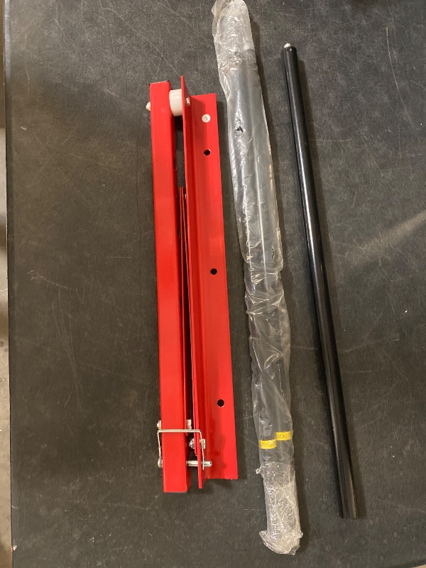 Photo 1 of Folding Tire Wheel Rack Wall Mount Multi-Tire Spare Carriers Garage (32"-48") x 22" x 22", Red