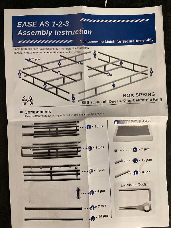 Photo 1 of California King Metal Smart Box Spring with Quick Assembly, Mattress Foundation, Strong Metal Frame, Easy Assembly