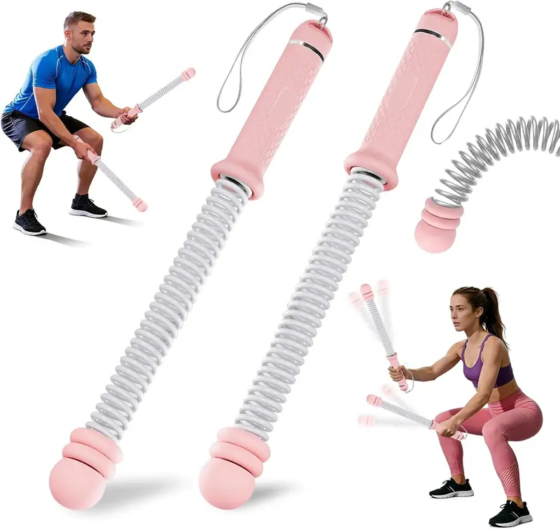 Photo 1 of Portable Spring Battle Rope 3rd Generation, Cordless Steel Exercise Rope for HIIT Workouts, Home Gym Equipment with Detachable Strap, Travel Fitness Training Tool