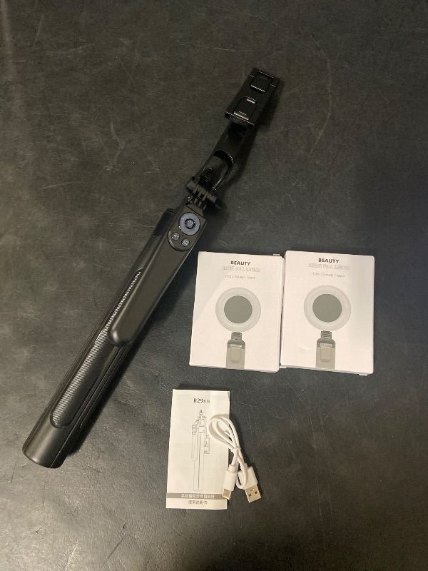 Photo 1 of Extendable Auto Face Tracking Tripod 360° Rotation with Light, No App, 70.9" Motion Sensor Phone Tripod Stand, Face Body Phone Camera Mount Gesture Control for Vlog/Live Stream/Video Recording
