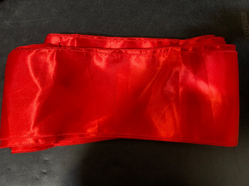 Photo 1 of 10-Pack Red 12 x 108 inches Long Premium Satin Table Runner for Wedding, Decorations for Birthday Parties, Banquets, Graduations, Engagements, Table Runners fit Rectange and Round Table