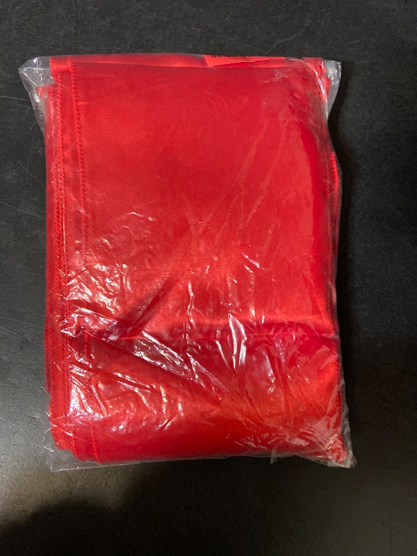 Photo 1 of 10-Pack Red 12 x 108 inches Long Premium Satin Table Runner for Wedding, Decorations for Birthday Parties, Banquets, Graduations, Engagements, Table Runners fit Rectange and Round Table