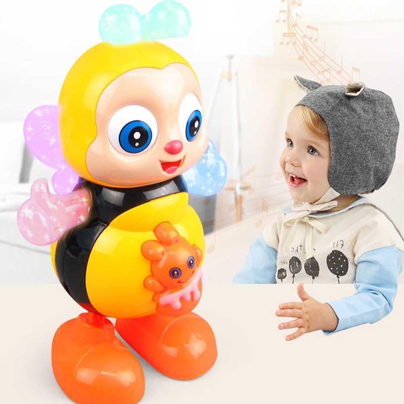Photo 1 of Dancing Bee For Kids,Swinging Bee,Musical Dancing Bee Toy, Electronic Cartoon Bee Preschool Learning Toys With Lights Music Toys Educational Toys Interactive Singing Animal