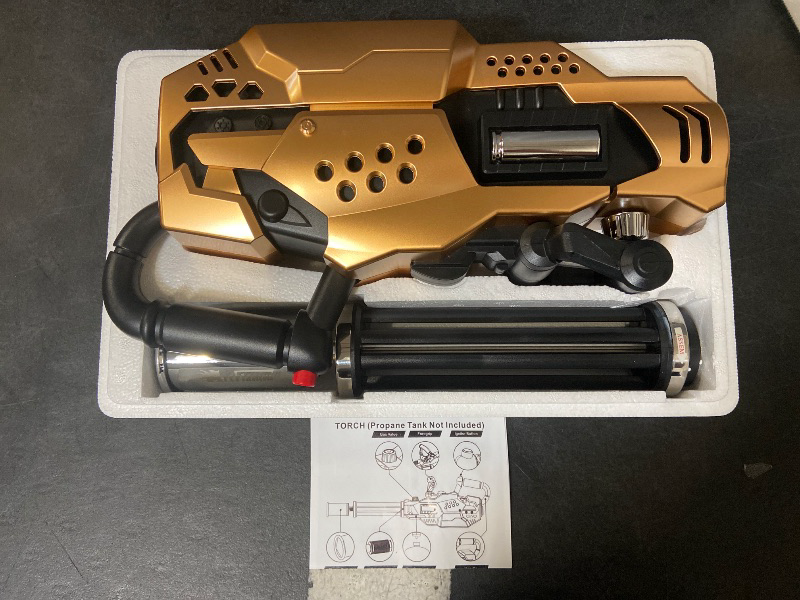 Photo 1 of ARTFLAMM Powerful Propane Torch Gun, Kitchen Grill Torch with Detachable Design, Adjustable Flamethrower Torch Burner for Searing Steak, BBQ, Welding, Camping Charcoal Lighter(Tank Not Included)
