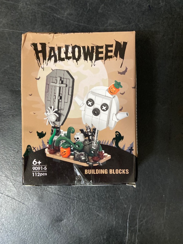 Photo 1 of 112PCS  Halloween 6-in-1 building blocks featured in a creator expert themed set