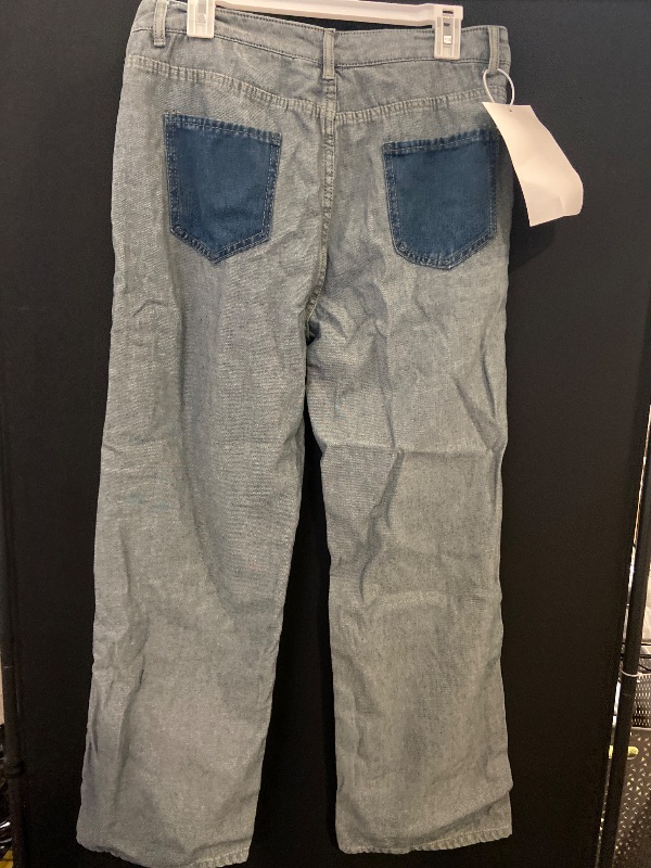 Photo 1 of DAZY Contrast Side Seam Slant Pocket Wide Leg Jeans