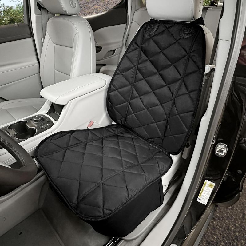 Photo 1 of Cover for Dogs – Durable Captains Seat & Front Seat Protector for Dogs, Waterproof, Non-Slip Car Seat Cover for Pets, Easy Install, Protects Vehicle from Dirt, Fur, Scratches (Black)