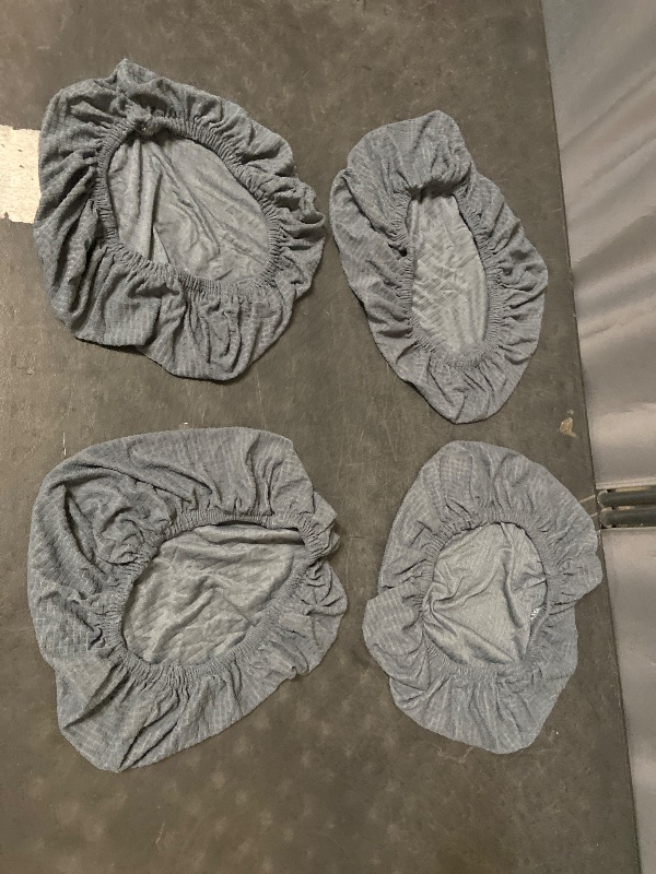 Photo 1 of 4 Pack Soft Stool Covers - Round Bar Stool Cushions with Elastic Band Padded Seat Covers - Nonslip Round Seat Cushions for Chairs Seat Slipcovers -Gray

