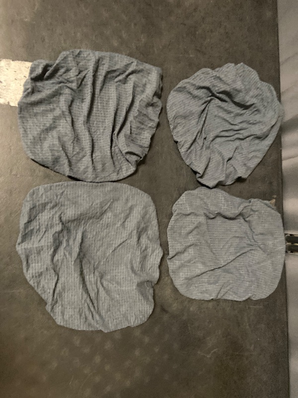Photo 1 of 4 Pack Soft Stool Covers - Round Bar Stool Cushions with Elastic Band Padded Seat Covers - Nonslip Round Seat Cushions for Chairs Seat Slipcovers -Gray
