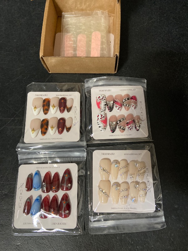 Photo 1 of Size L 4sets 40pcs almond shape Handmade Press-On Nails