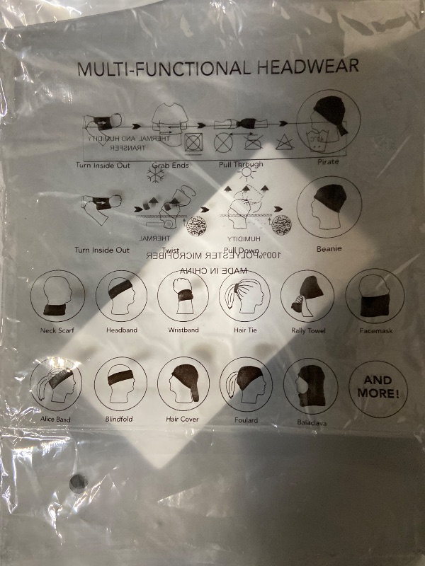 Photo 1 of 6 pieces Multi-functional headwear Fall Embroidered Face Masks Unisex Cotton
