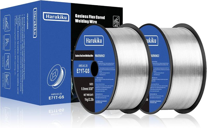 Photo 1 of Flux Core Welding Wire,Mild Steel E71T-GS Low Splatter Gasless Mig Welding Wire (2pk, .030"/2.2LB)
