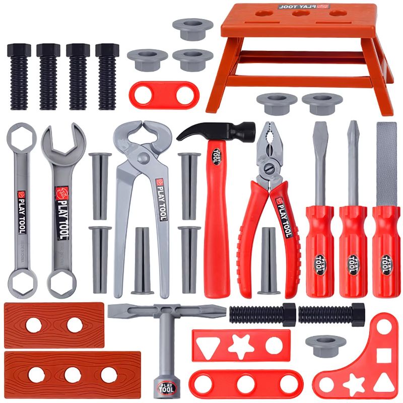 Photo 1 of 38PCS Pretend Tools Kit Kids Play Repair Tool Set Plastic Construction Toys with Screwdrivers for Toddler Boys Girls Child
