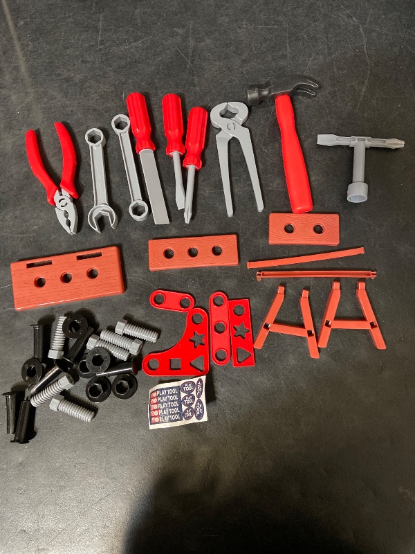Photo 1 of 38PCS Pretend Tools Kit Kids Play Repair Tool Set Plastic Construction Toys with Screwdrivers for Toddler Boys Girls Child
