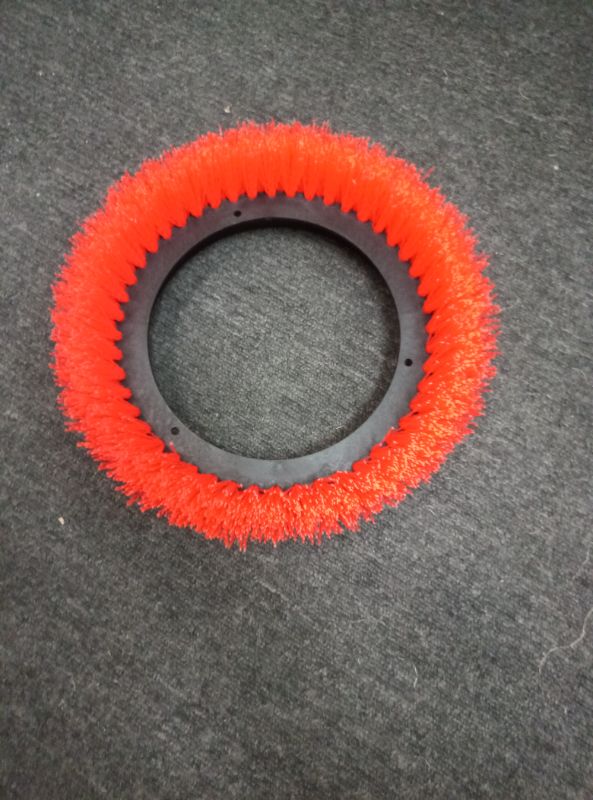 Photo 1 of Commercial Scrub Brush for Orbital Floor Scrubber, Compatible with Oreck Orbiter XL ORB550MC, Bissell BGEM9000, 12" Diameter, Heavy-Duty Brush, Orange