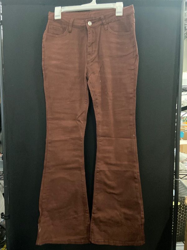 Photo 1 of Size S Manchester High Rise Flare Jeans - Brown