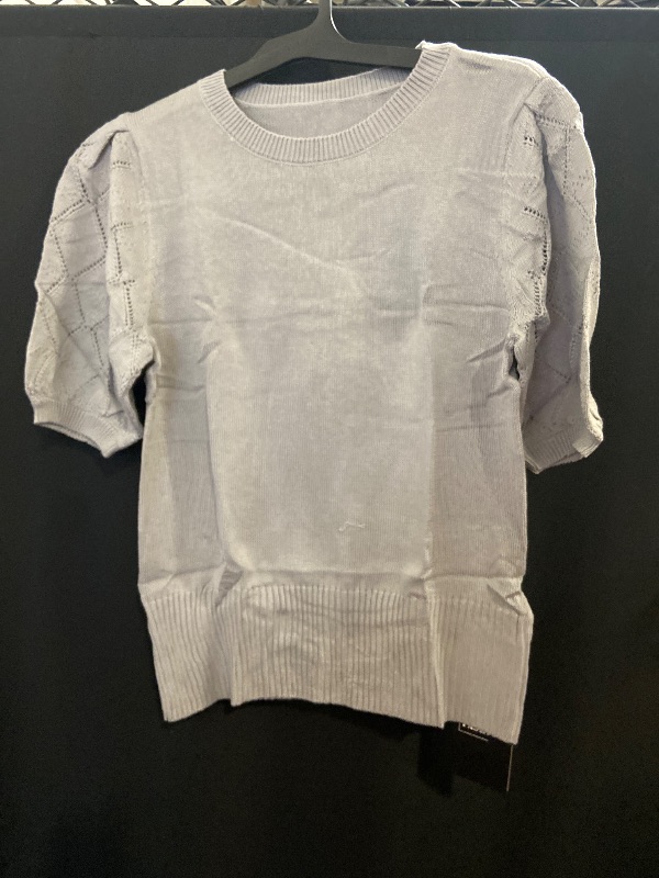 Photo 1 of Size M Women's Puff Short Sleeve Sweater Tops Spring Summer Trendy Crew Neck Loose Fit