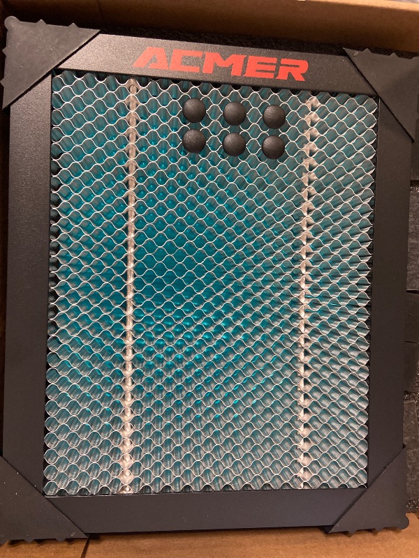 Photo 1 of ACMER Laser Engraver Honeycomb Panel Cutting Table with Protective Aluminum Backing Plate for Desktop Safety, Compatible with Diode, CO & Fiber Laser Engravers
